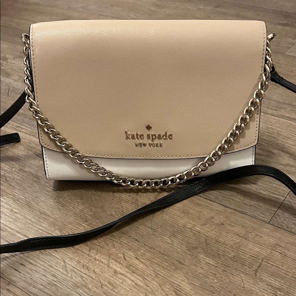 Kate Spade Tan Crossbody Bag with Chain Strap